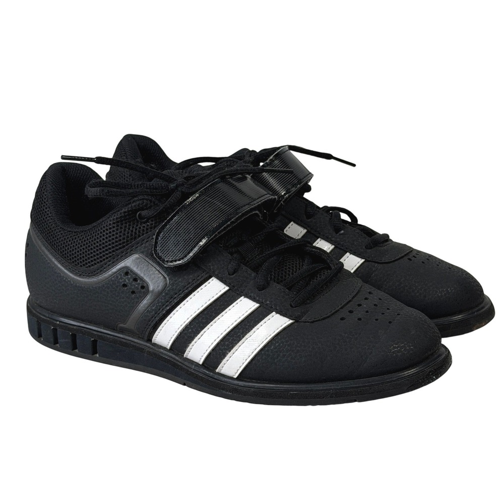 Adidas Power Perfect 2 Mens 8.5 Weightlifting Shoes Black White Training Gym